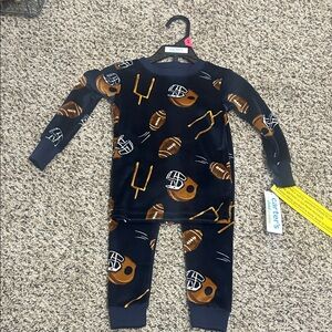 Carter's Dark Blue Football Theme Kids One Piece - EXTREMELY SOFT!